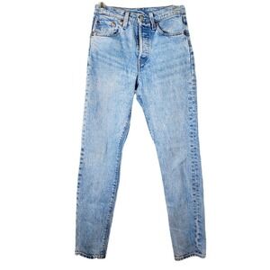 Levi's 501 Skinny Jeans Light Wash Button Fly W24 L28 Size 24 Style 29502-0117